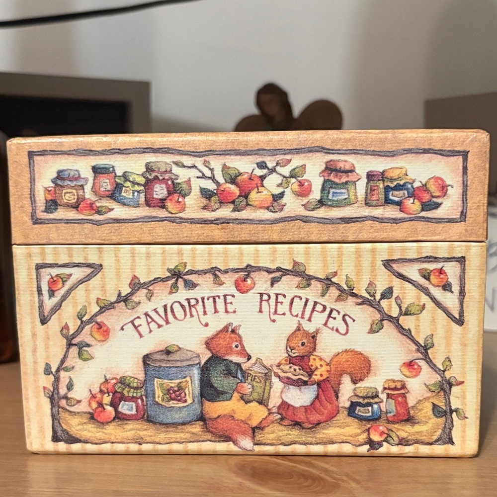 New Whimsical Squirrel Recipe Box.